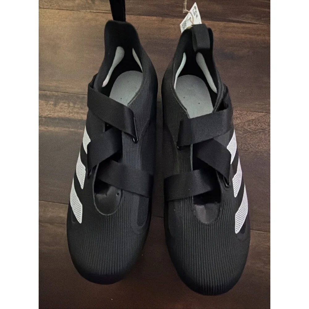 New Adidas Mens The Indoor Cycling Shoes Size 6.5 Black White